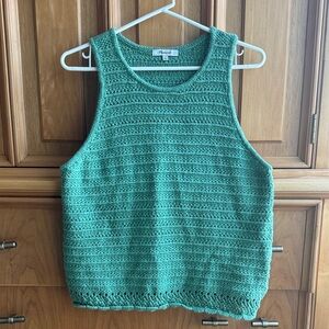 Madewell Mint Green Crochet Tank Top